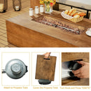 2 Piece Outdoor Propane Fire Pit Table Set by LJGDeals