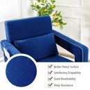Modern Berber Fleece Single Sofa Chair with Ottoman and Waist Pillow by LJGDeals