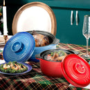 2 Pieces Ceramic Cookware Set with Lid and Insulated Handle by LJGDeals