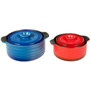 2 Pieces Ceramic Cookware Set with Lid and Insulated Handle by LJGDeals