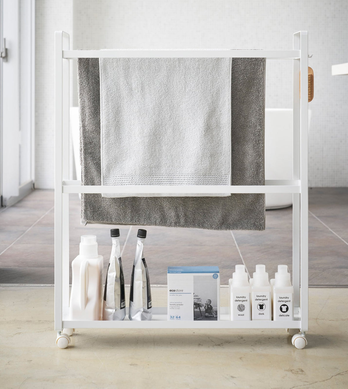 Rolling Towel Rack (33" H)  - Steel, photo 4 of 9