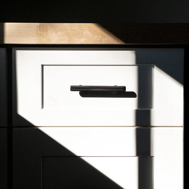 Knurled Matte Black Solid "Texture" Drawer Pulls and Knobs, photo 2 of 13