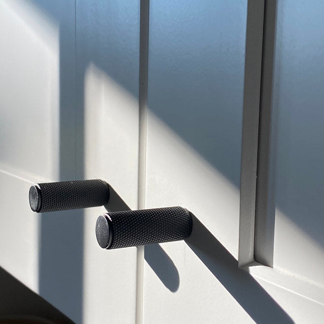 Knurled Matte Black Solid "Texture" Drawer Pulls and Knobs, photo 6 of 13