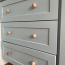 Unfinished Wood "Alden" Mid-Century Modern Cabinet Hardware