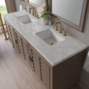 James Martin Portland 72" Double Bathroom Vanity, Whitewashed Walnut