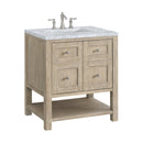 James Martin Breckenridge 30" Single Bathroom Vanity, Whitewashed Oak