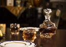 Wine and Whiskey Mountain Decanter, 4 Glasses and Wood Tray 750 ML