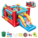 5-in-1 Ice Cream Inflatable Bounce House with Ball Pit and Slide with 480W Blower by LJGDeals