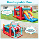 5-in-1 Ice Cream Inflatable Bounce House with Ball Pit and Slide with 480W Blower by LJGDeals