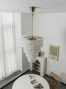 Icicle Waterfall Textured Glass Chandelier