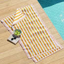 Oversized Striped Border Cabana Beach Towel - Santa Cruz by Great Bay Home