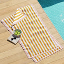 Oversized Striped Border Cabana Beach Towel - Santa Cruz by Great Bay Home
