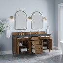 James Martin Brittany 72" Double Bathroom Vanity, Pecan