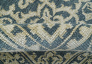 Idris Custom Made Turkish Design Gray And Ivory Hand Knotted Wool Rug