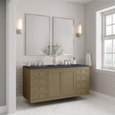 James Martin Chicago 60" Double Bathroom Vanity, Walnut Whisper
