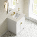 James Martin Bellshire 30" Single Bathroom Vanity, Bright White