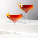 Raye Angled Crystal Coupe Glasses Set of 4