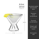 Double Walled Martini Glasses by Viski