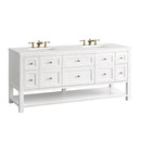 James Martin Breckenridge 72" Double Bathroom Vanity, Bright White