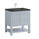 James Martin Breckenridge 30" Single Bathroom Vanity, Serenity Blue