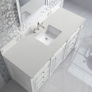 James Martin Bristol 60" Single Bathroom Vanity, Bright White