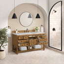 James Martin Malibu 60" Single Bathroom Vanity, Amber Birch