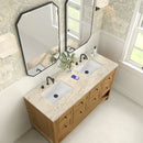James Martin Breckenridge 60" Double Bathroom Vanity, Light Natural Oak