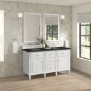 James Martin Lorelai 60" Double Bathroom Vanity, Bright White
