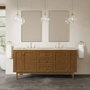 James Martin Laurent 72" Dual Mount Double Bathroom Vanity, Honey Oak