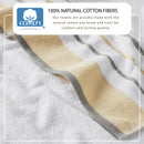 Decorative Cotton Stripe Bath Towel Set - Noelle Collection by Great Bay Home
