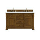 James Martin Brookfield 60" Double Bathroom Vanity, Honey Oak