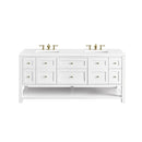 James Martin Breckenridge 72" Double Bathroom Vanity, Bright White