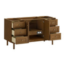 James Martin Laurent 60" Dual Mount Single Bathroom Vanity, Honey Oak