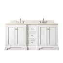 James Martin De Soto 72" Double Bathroom Vanity, Bright White