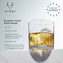 Reserve Milo Crystal Rocks Glasses Set of 4 by Viski