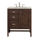 James Martin Addison 30" Single Bathroom Vanity, Mid-Century Acacia