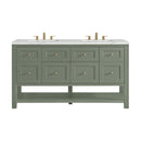 James Martin Breckenridge 60" Double Bathroom Vanity, Smokey Celadon