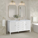 James Martin Myrrin 60" Double Bathroom Vanity, Bright White