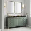 James Martin Chicago 60" Double Bathroom Vanity, Smokey Celadon