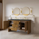 James Martin Hudson 60" Double Bathroom Vanity, Honey Oak