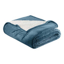 Velvet Plush Sherpa Bed Blanket - Sherpa Fleece Collection by Great Bay Home