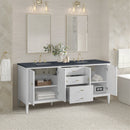 James Martin Myrrin 72" Double Bathroom Vanity, Bright White
