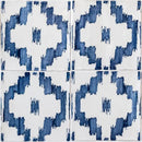 Ikat Crackled Ceramic Tiles 8x8