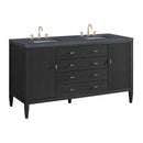 James Martin Myrrin 60" Double Bathroom Vanity, Carbon Oak