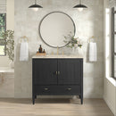 James Martin Myrrin 36" Single Bathroom Vanity, Carbon Oak