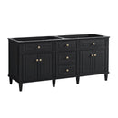 James Martin Lorelai 72" Double Bathroom Vanity, Black Onyx