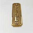 Brass "Pull" Door Sign 1-5/16” W x 4-9/16” H - Brass Door Sign