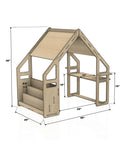 WALLY- Playhouse Inspired Bookshelf + Toy Shelf