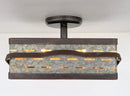 REDIRECT!!!! Rectangular Rustic Galvanized Ceiling Light Fixture by The Lamp Goods