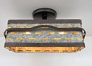 REDIRECT!!!! Rectangular Rustic Galvanized Ceiling Light Fixture by The Lamp Goods